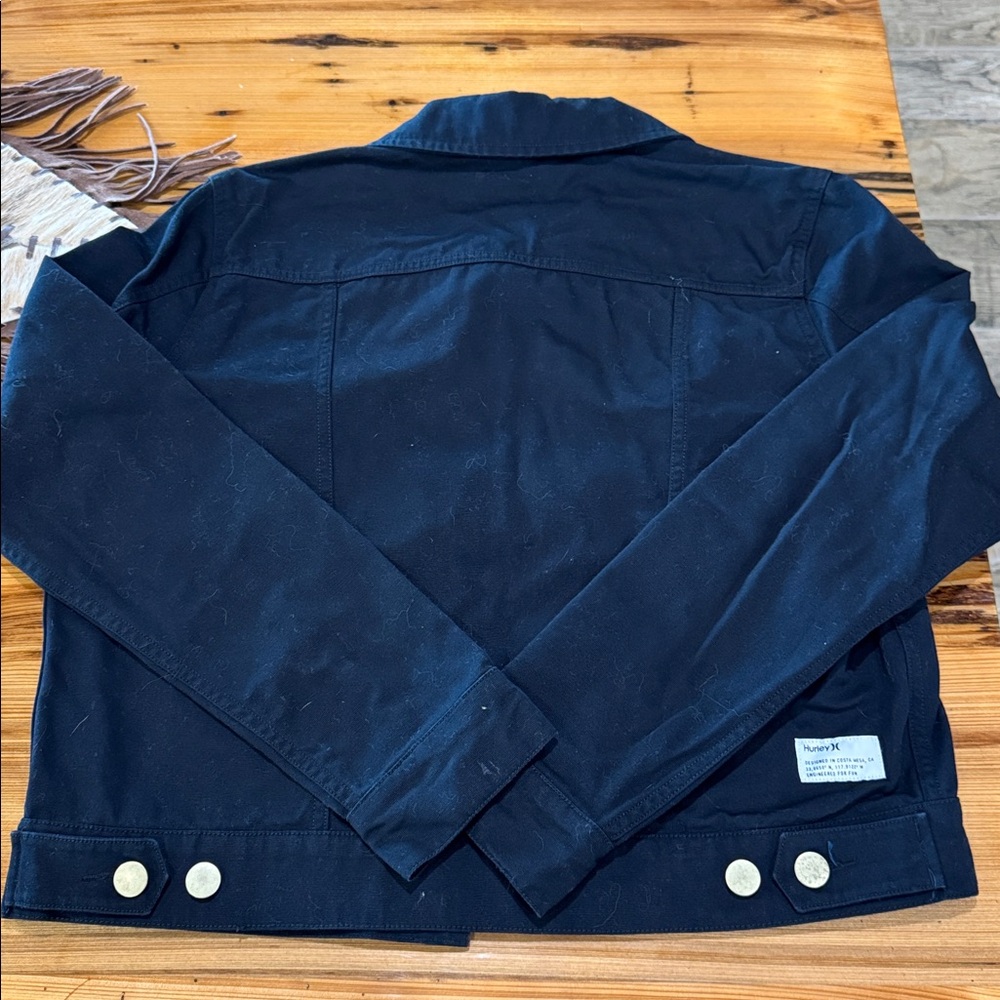 Hurley black/gold button Jean jacket - Picture 3 of 4
